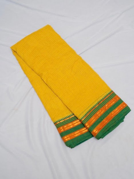 Golden Harvest – Handwoven Narayanpet Cotton Saree - Image 2