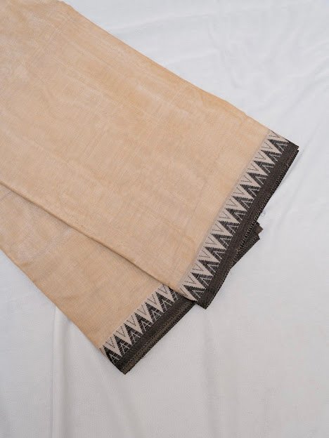 Ivory Dune – Handwoven Narayanpet Cotton Saree - Image 3